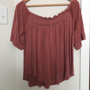 AE soft and sexy off the shoulder blouse